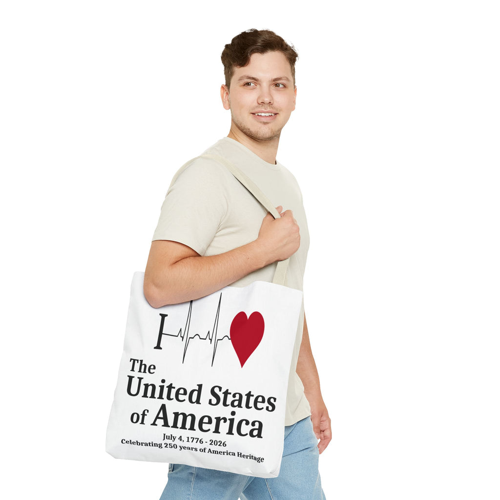 I Love The United States of America 250th Anniversary Patriotic Tote Bag