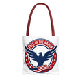 Patriotic 'Face of the Nation' Tote Bag — American Eagle Flag Design