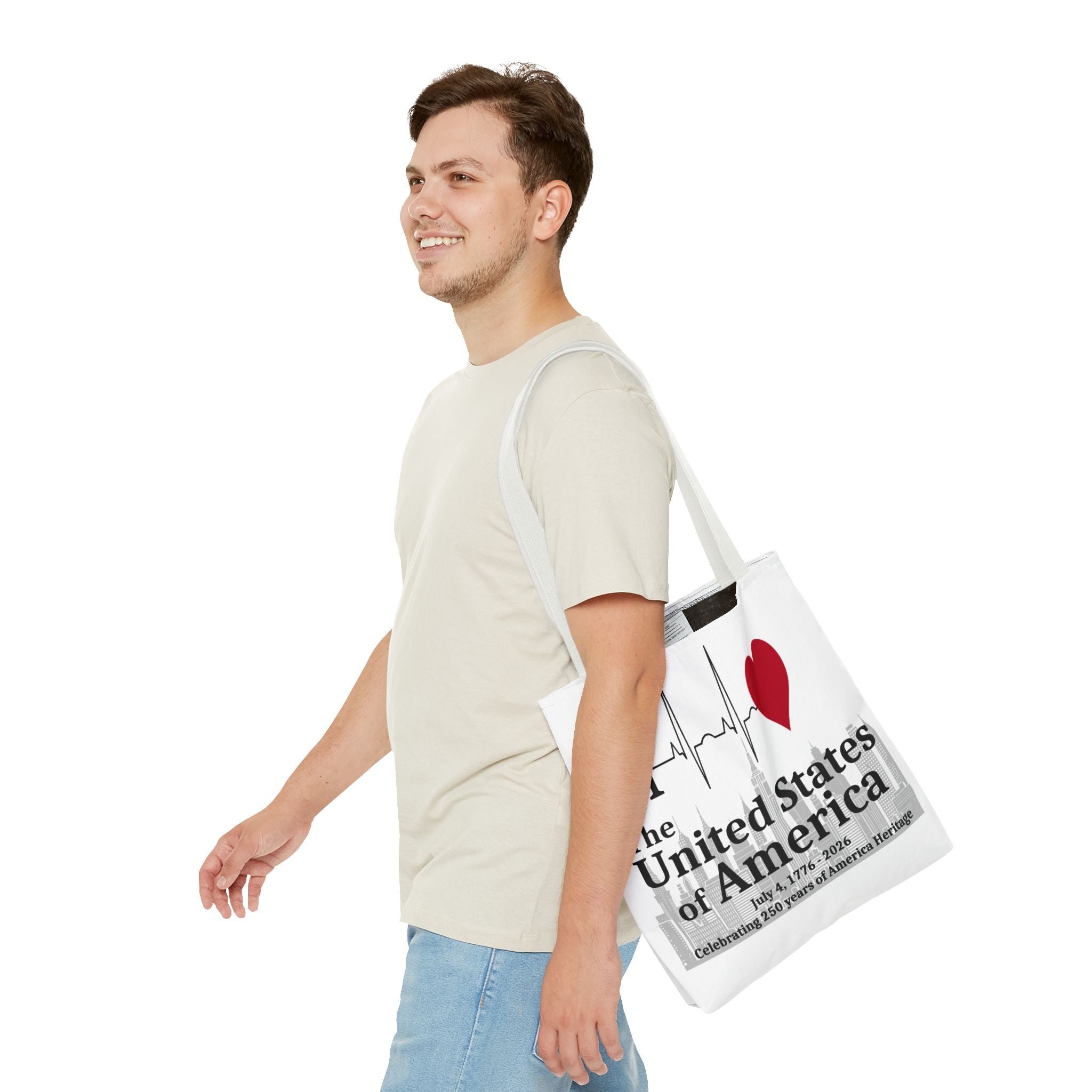 I Love The United States of America 250th Anniversary Patriotic Tote Bag