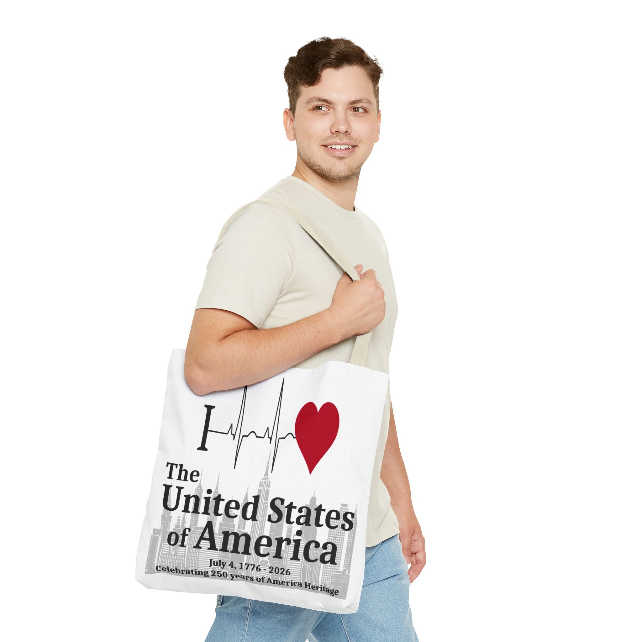 I Love The United States of America 250th Anniversary Patriotic Tote Bag