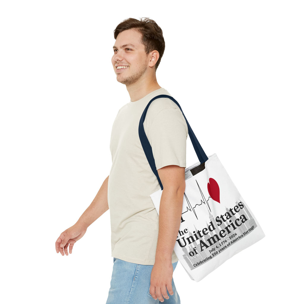 I Love The United States of America 250th Anniversary Patriotic Tote Bag