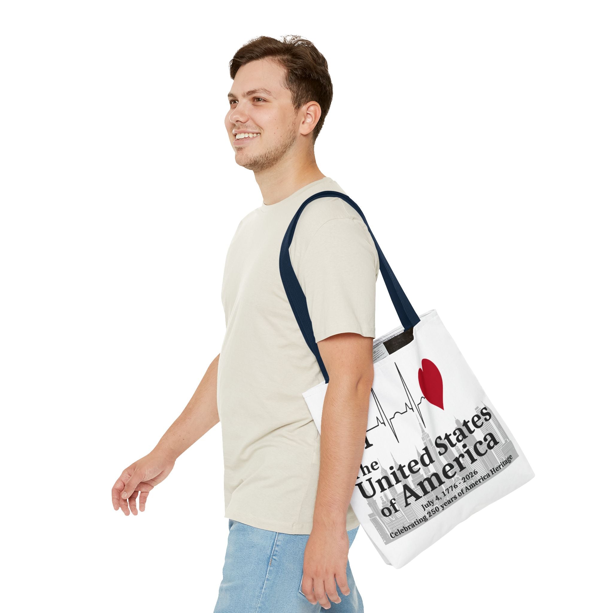 I Love The United States of America 250th Anniversary Patriotic Tote Bag