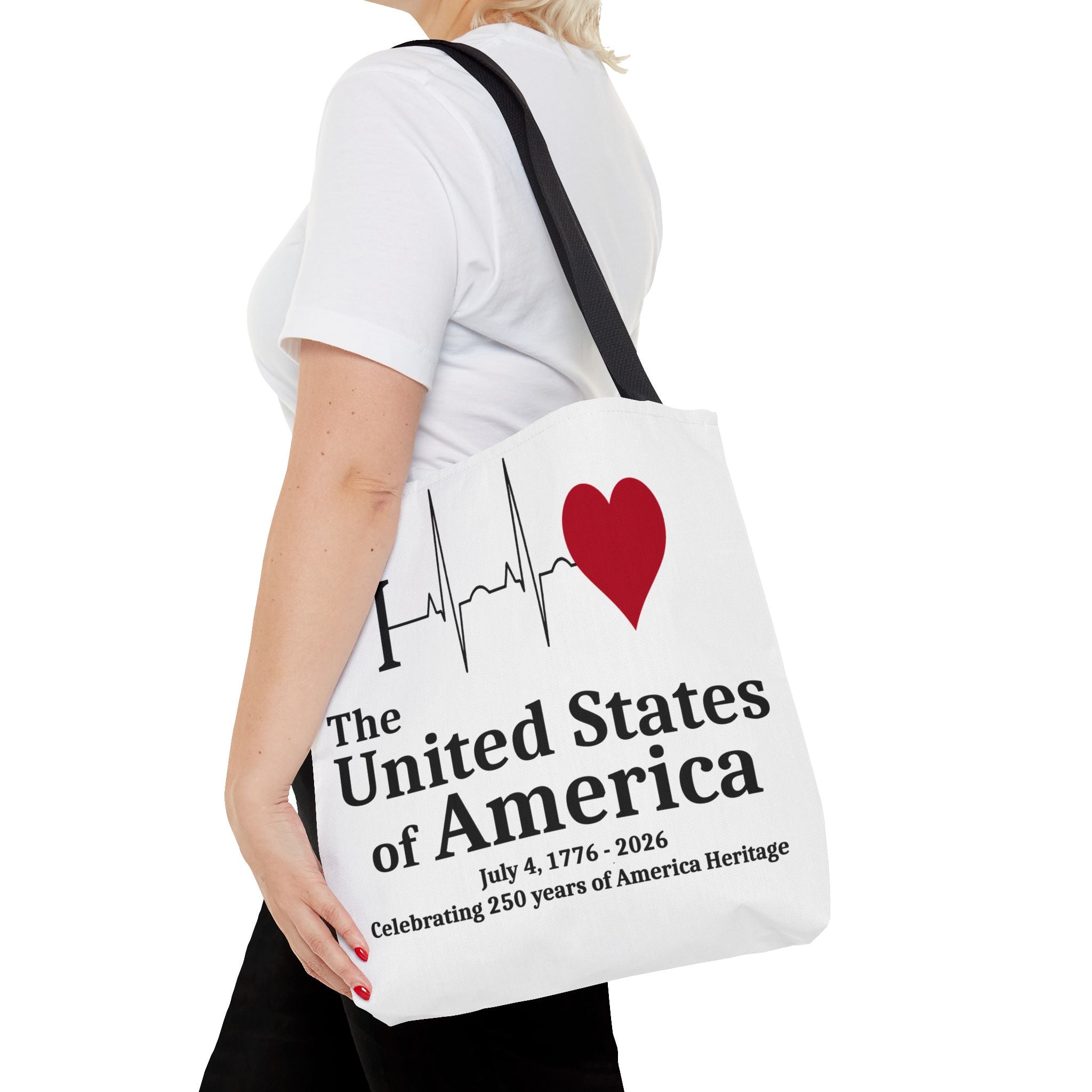 I Love The United States of America 250th Anniversary Patriotic Tote Bag