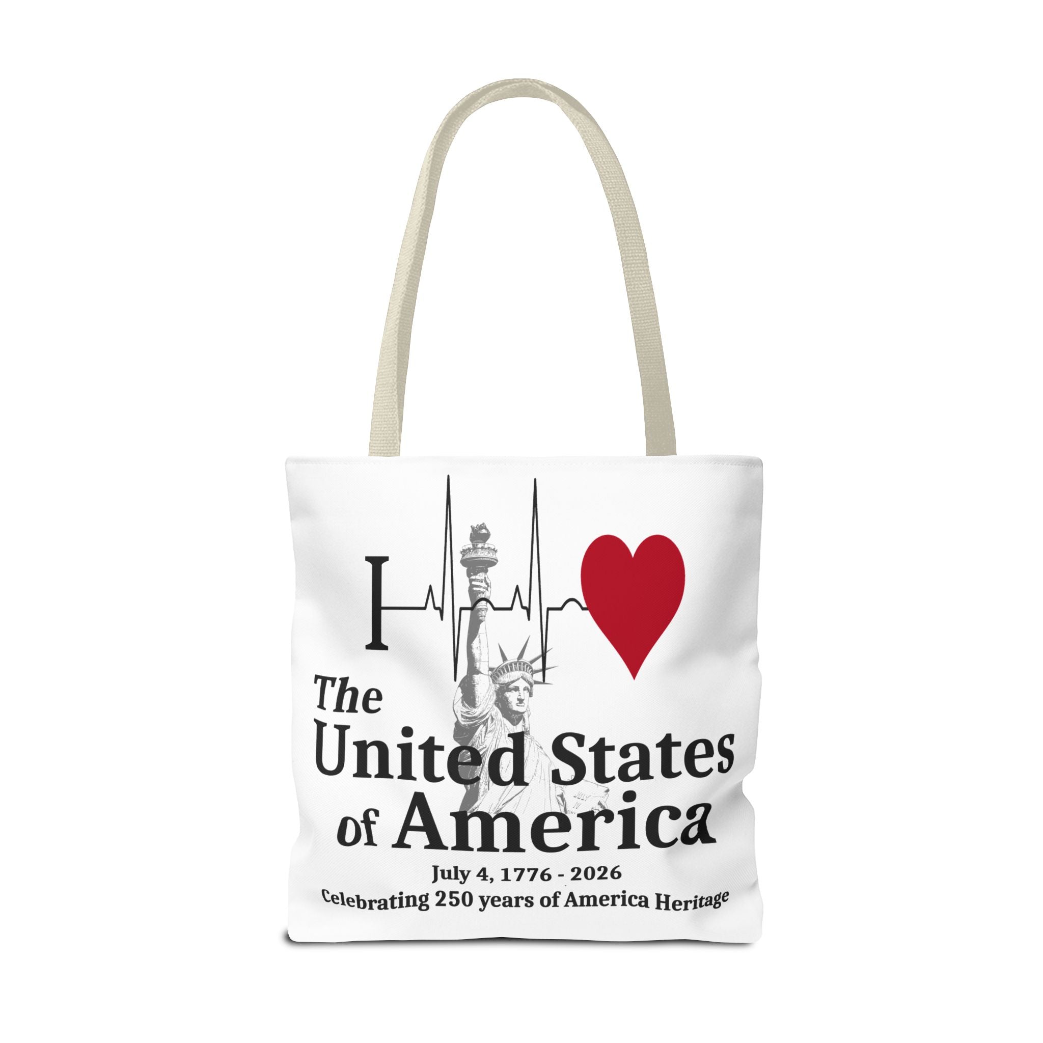 I Love The United States of America 250th Anniversary Patriotic Tote Bag