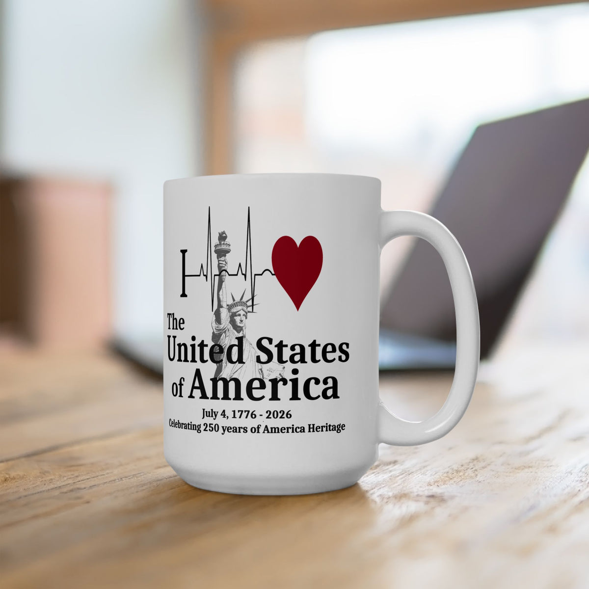 I ❤️ The United States of America — Lady Liberty w/Torch Mug