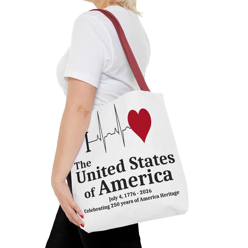 I Love The United States of America 250th Anniversary Patriotic Tote Bag