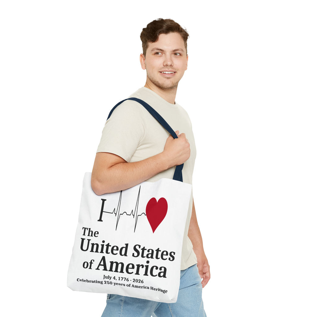 I Love The United States of America 250th Anniversary Patriotic Tote Bag