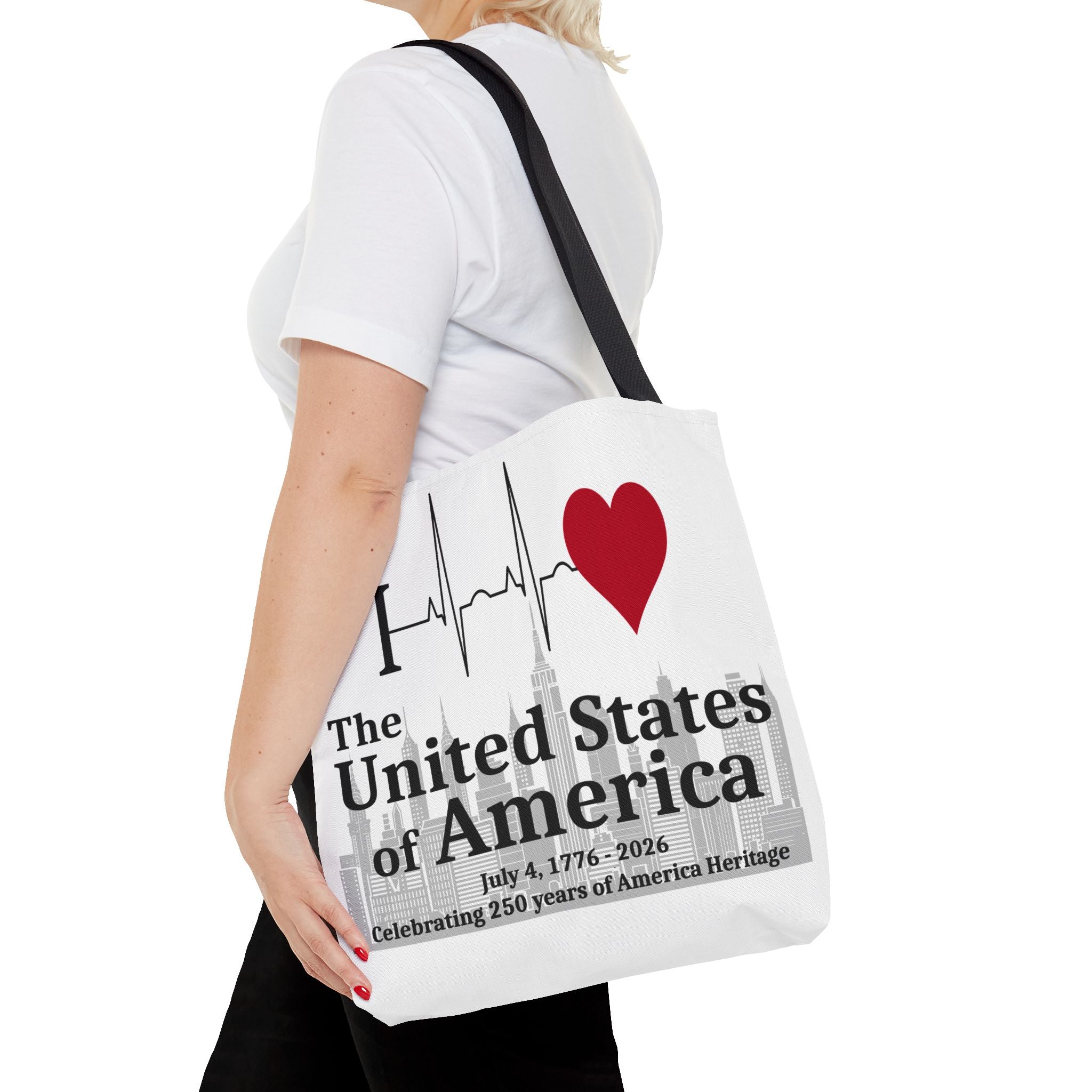 I Love The United States of America 250th Anniversary Patriotic Tote Bag