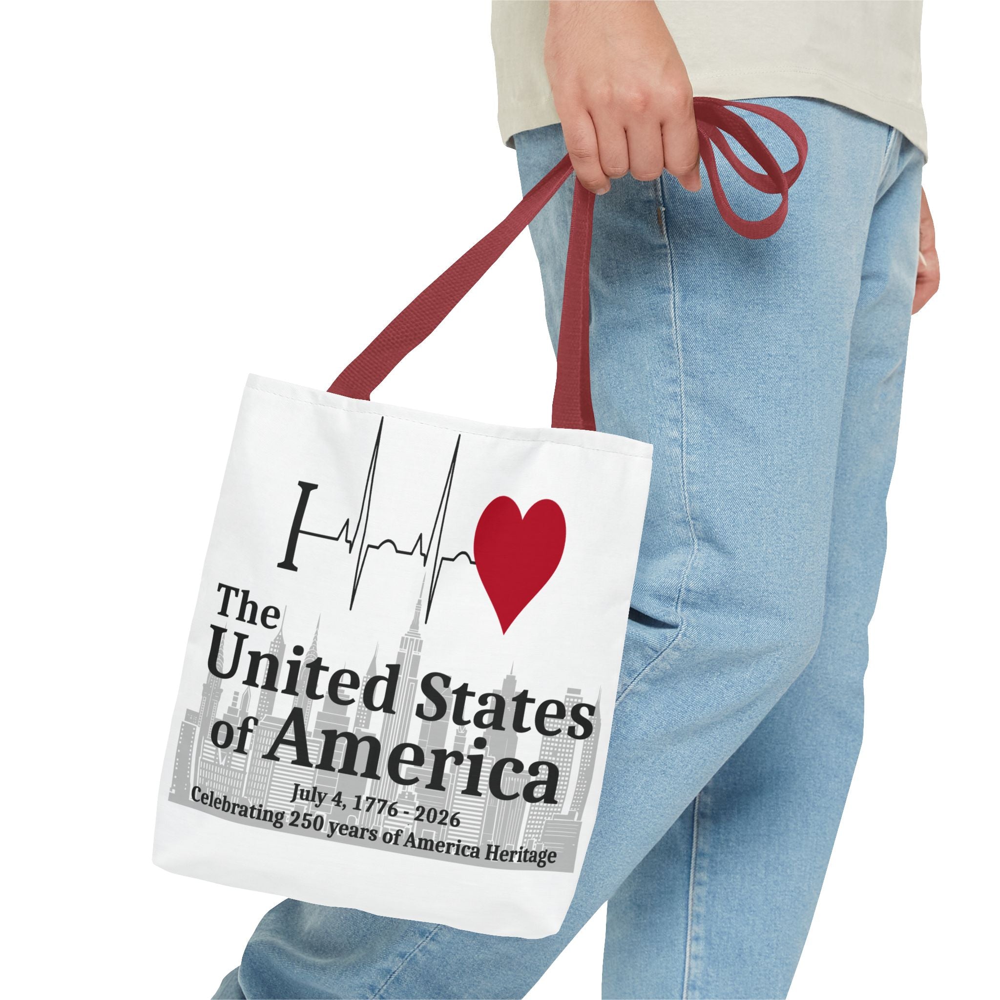 I Love The United States of America 250th Anniversary Patriotic Tote Bag