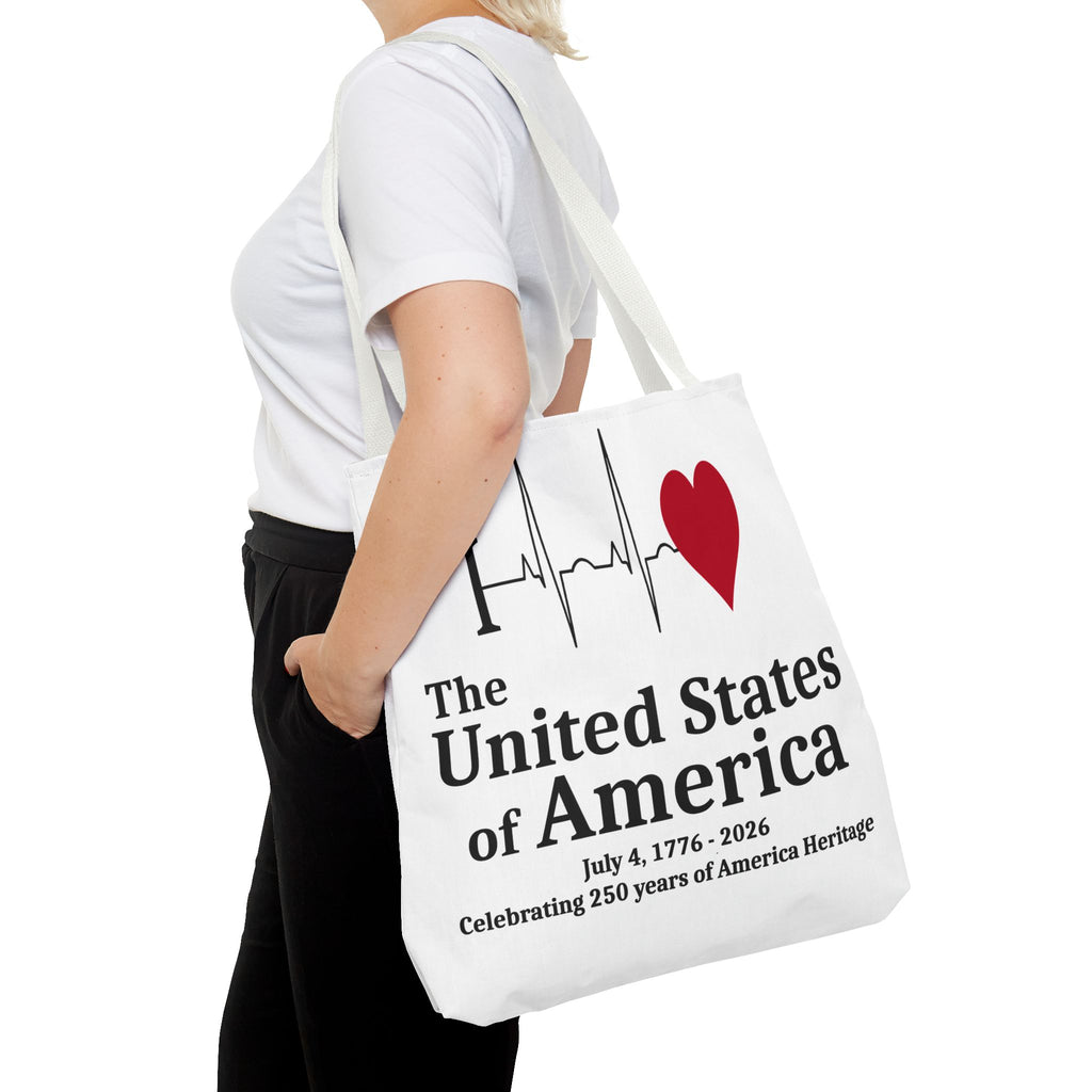 I Love The United States of America 250th Anniversary Patriotic Tote Bag