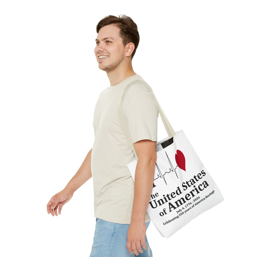 I Love The United States of America 250th Anniversary Patriotic Tote Bag
