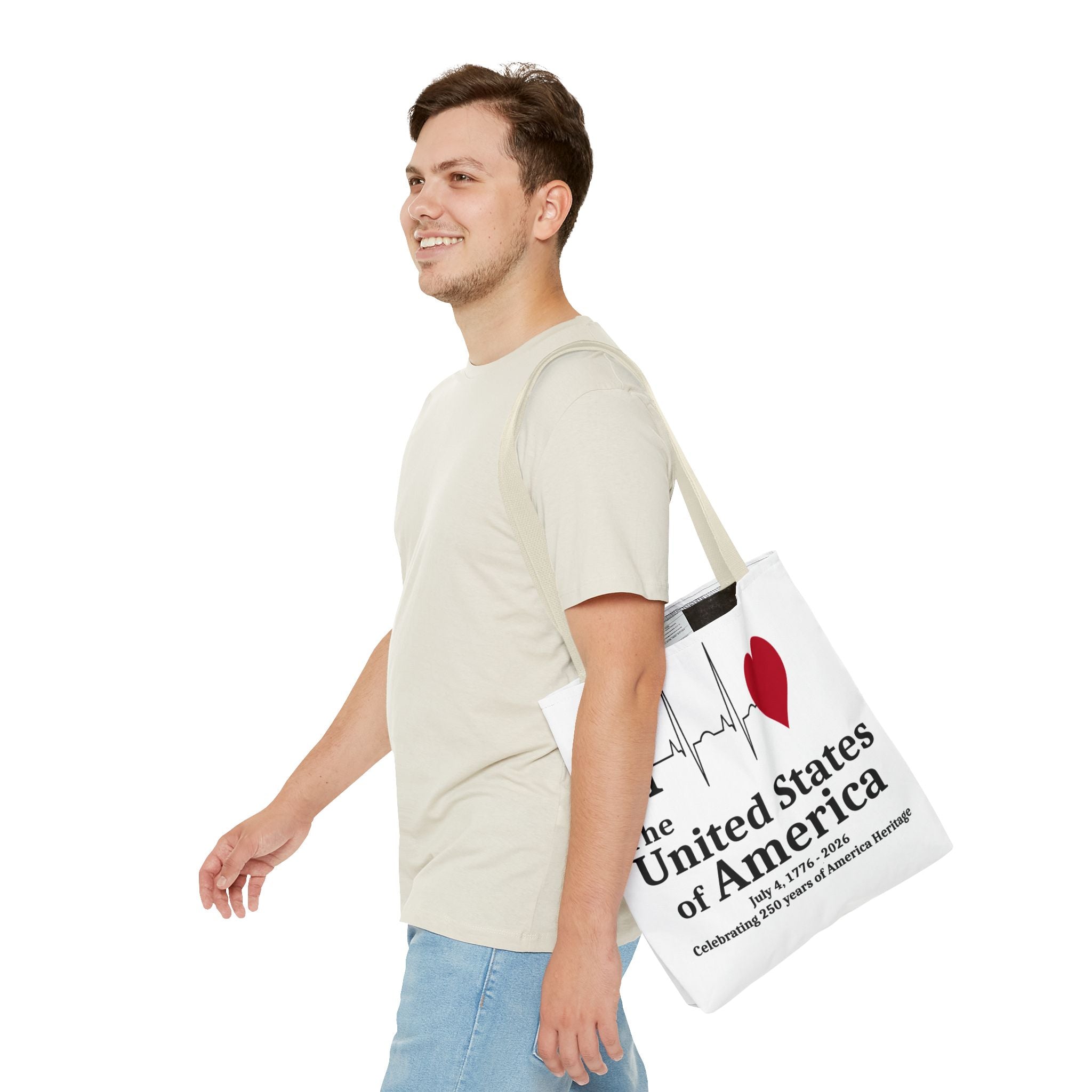 I Love The United States of America 250th Anniversary Patriotic Tote Bag