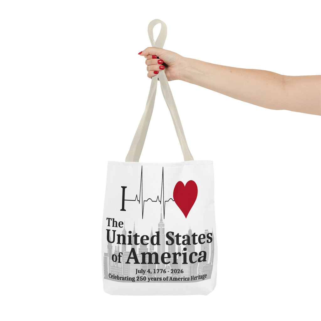 I Love The United States of America 250th Anniversary Patriotic Tote Bag