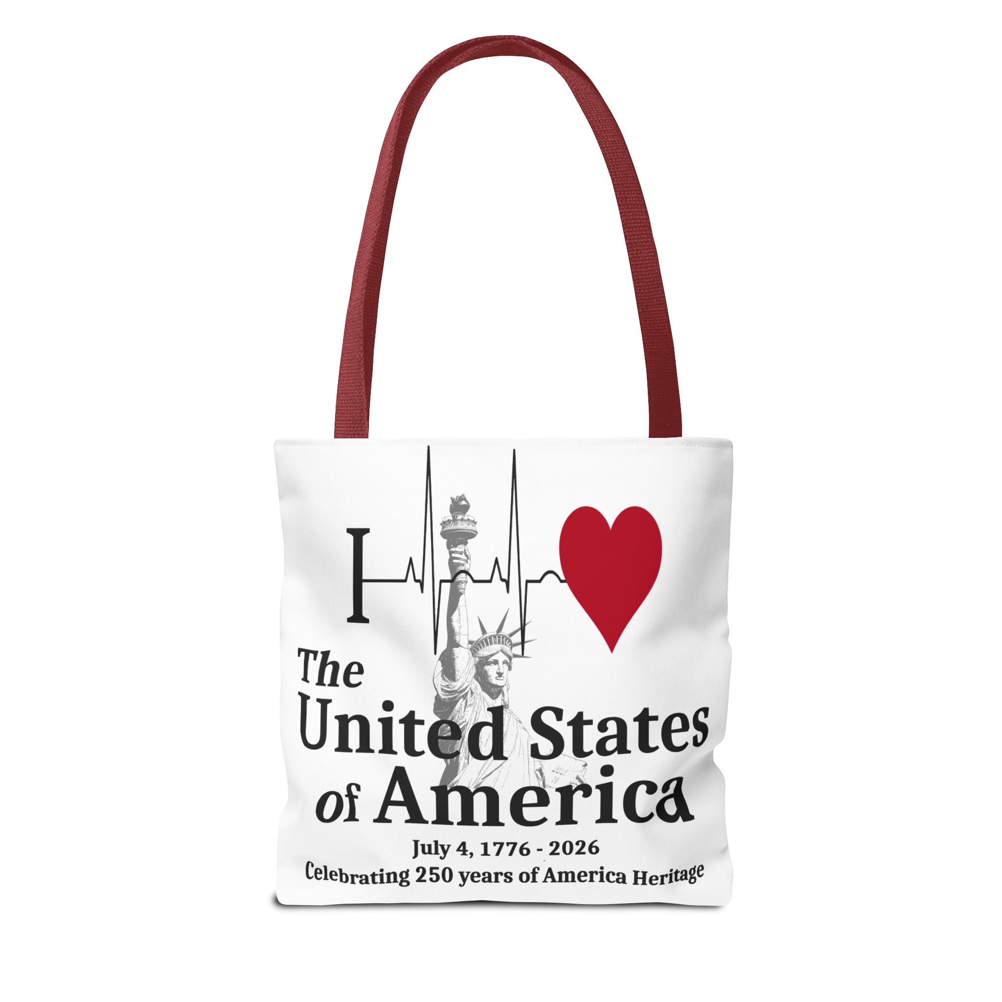I Love The United States of America 250th Anniversary Patriotic Tote Bag