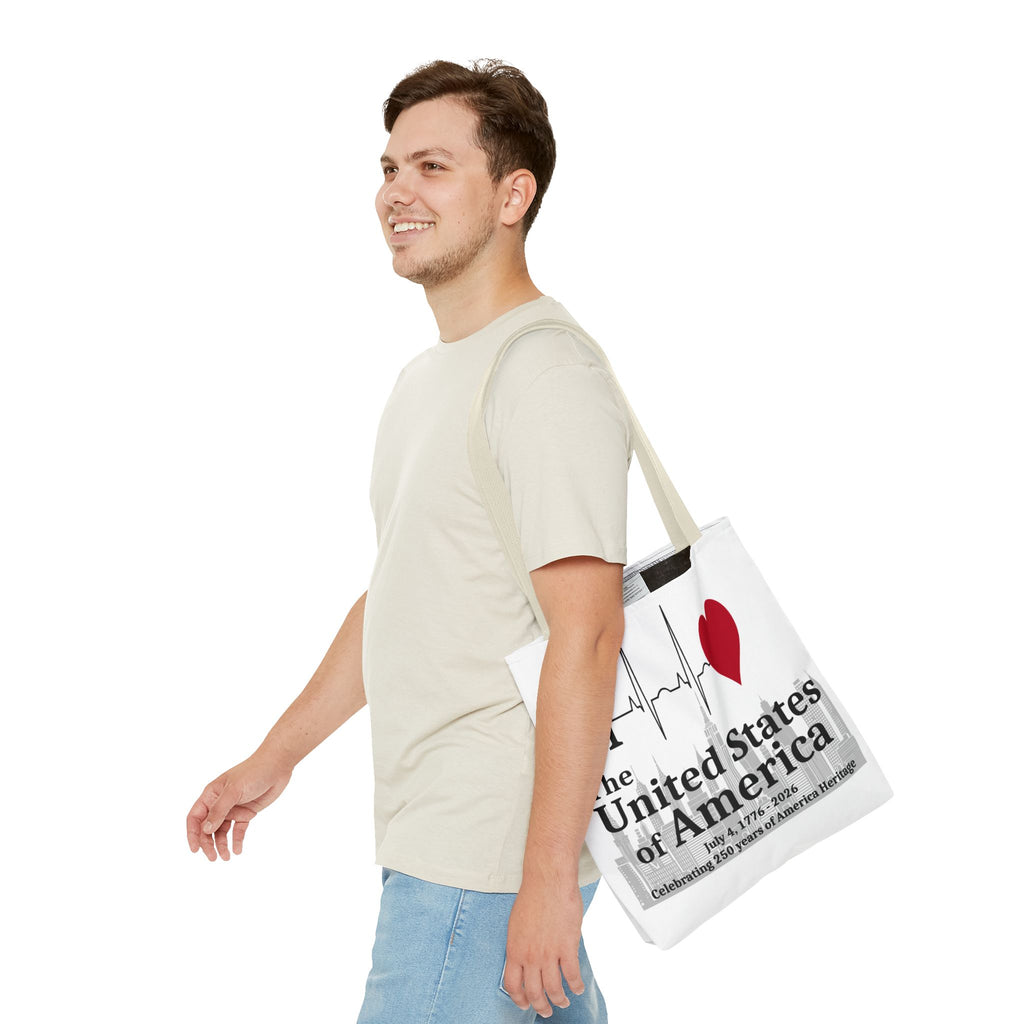 I Love The United States of America 250th Anniversary Patriotic Tote Bag