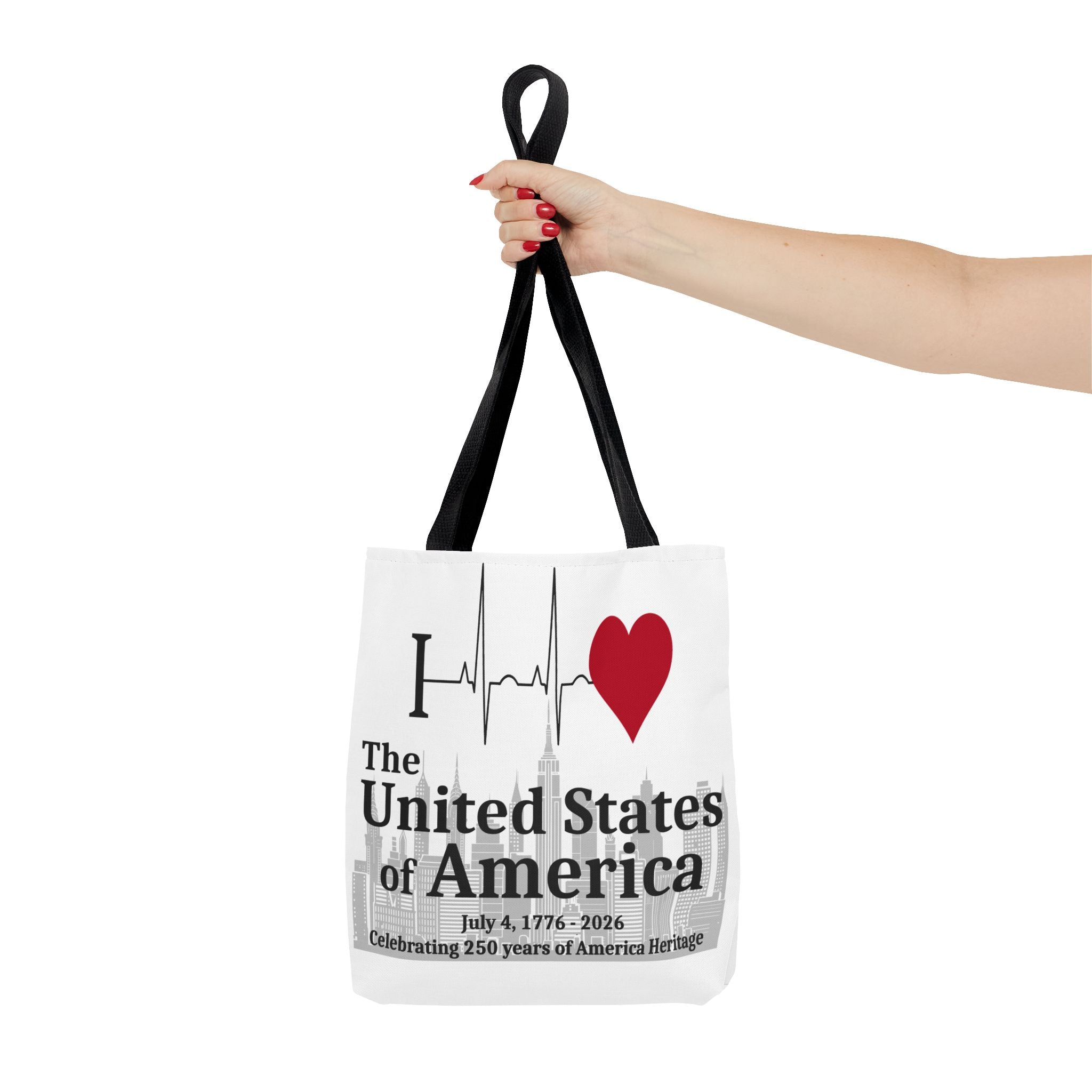 I Love The United States of America 250th Anniversary Patriotic Tote Bag