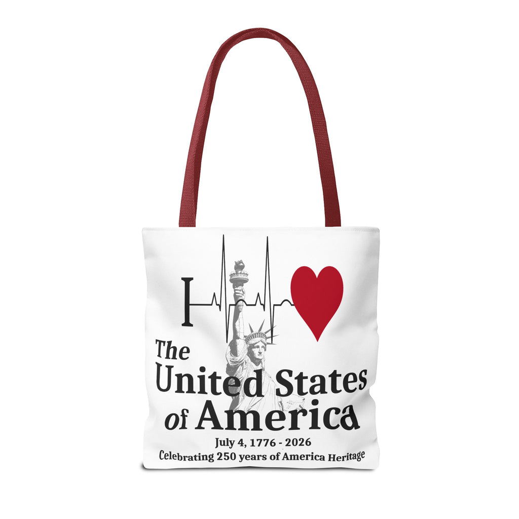 I Love The United States of America 250th Anniversary Patriotic Tote Bag