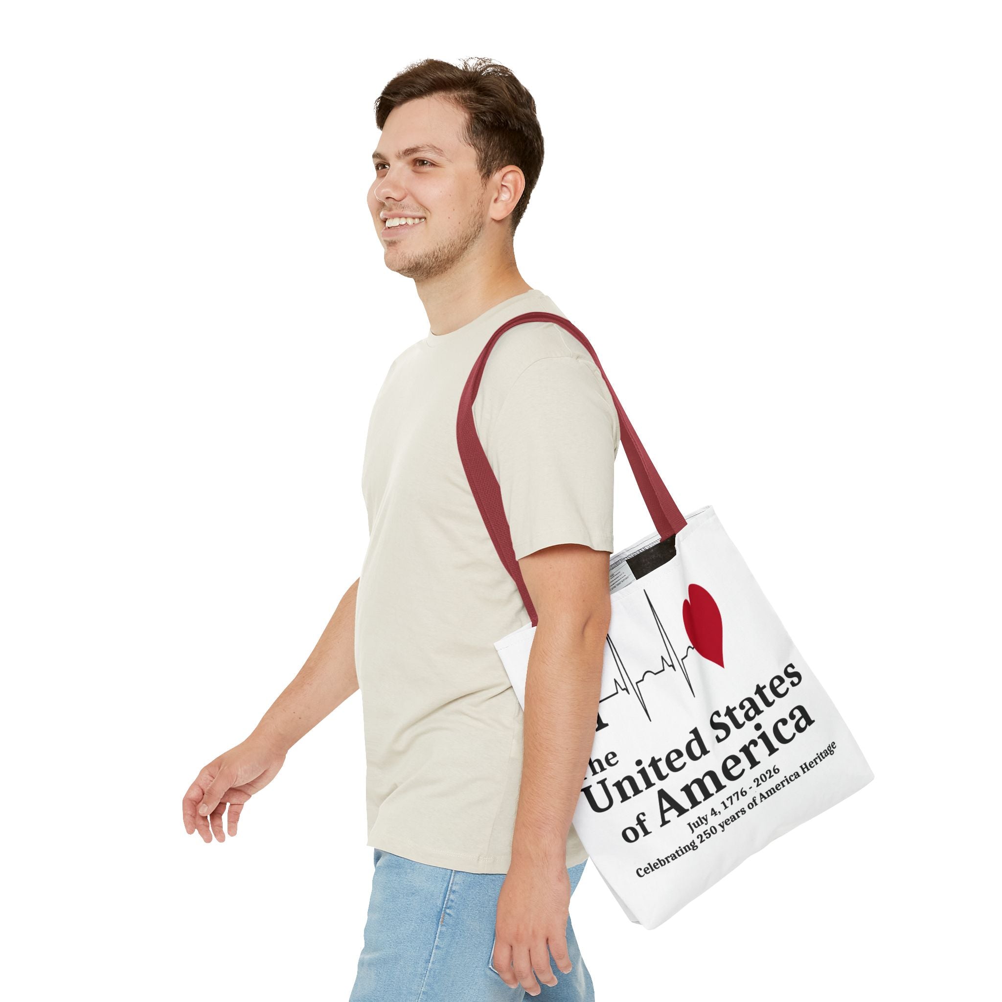I Love The United States of America 250th Anniversary Patriotic Tote Bag