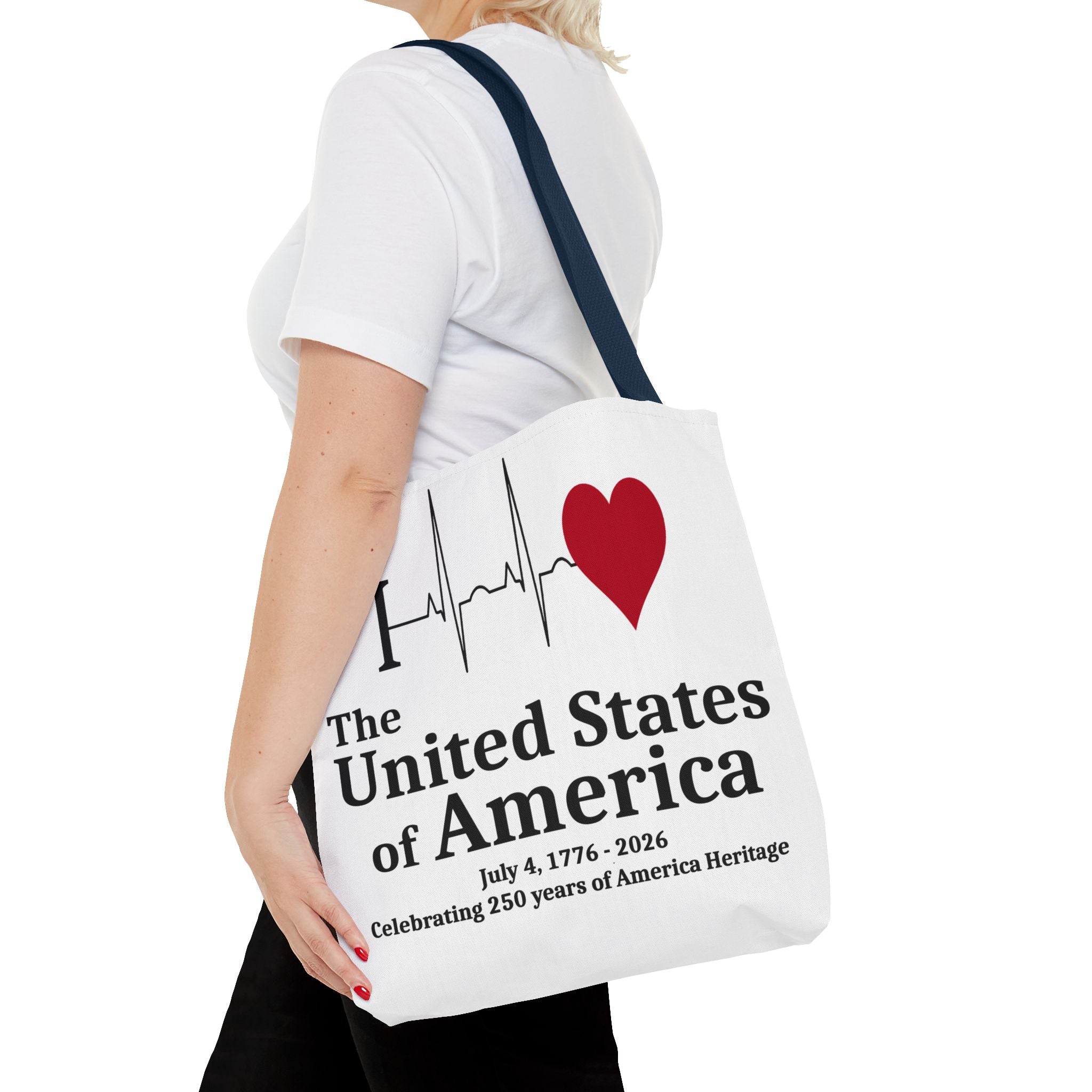 I Love The United States of America 250th Anniversary Patriotic Tote Bag