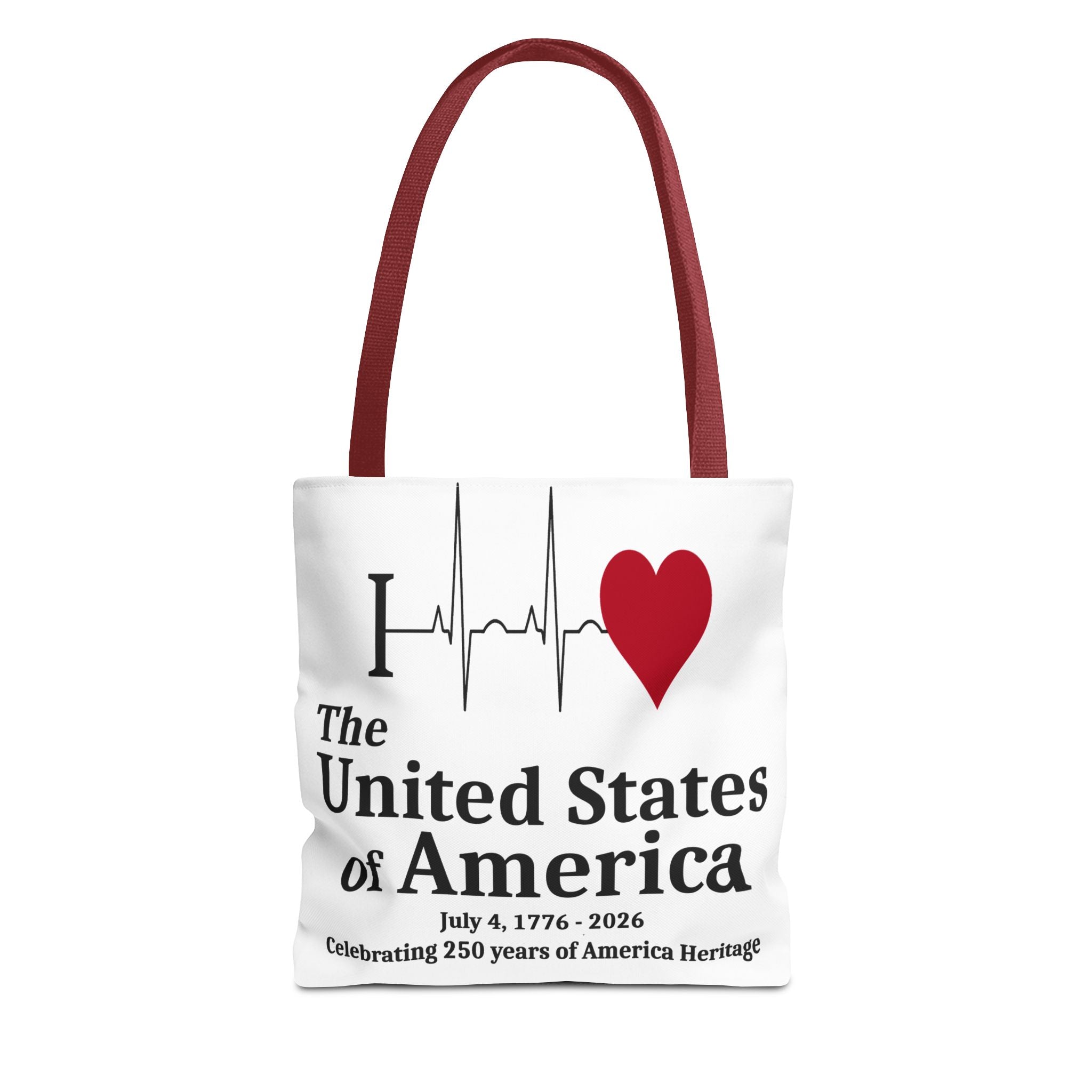I Love The United States of America 250th Anniversary Patriotic Tote Bag