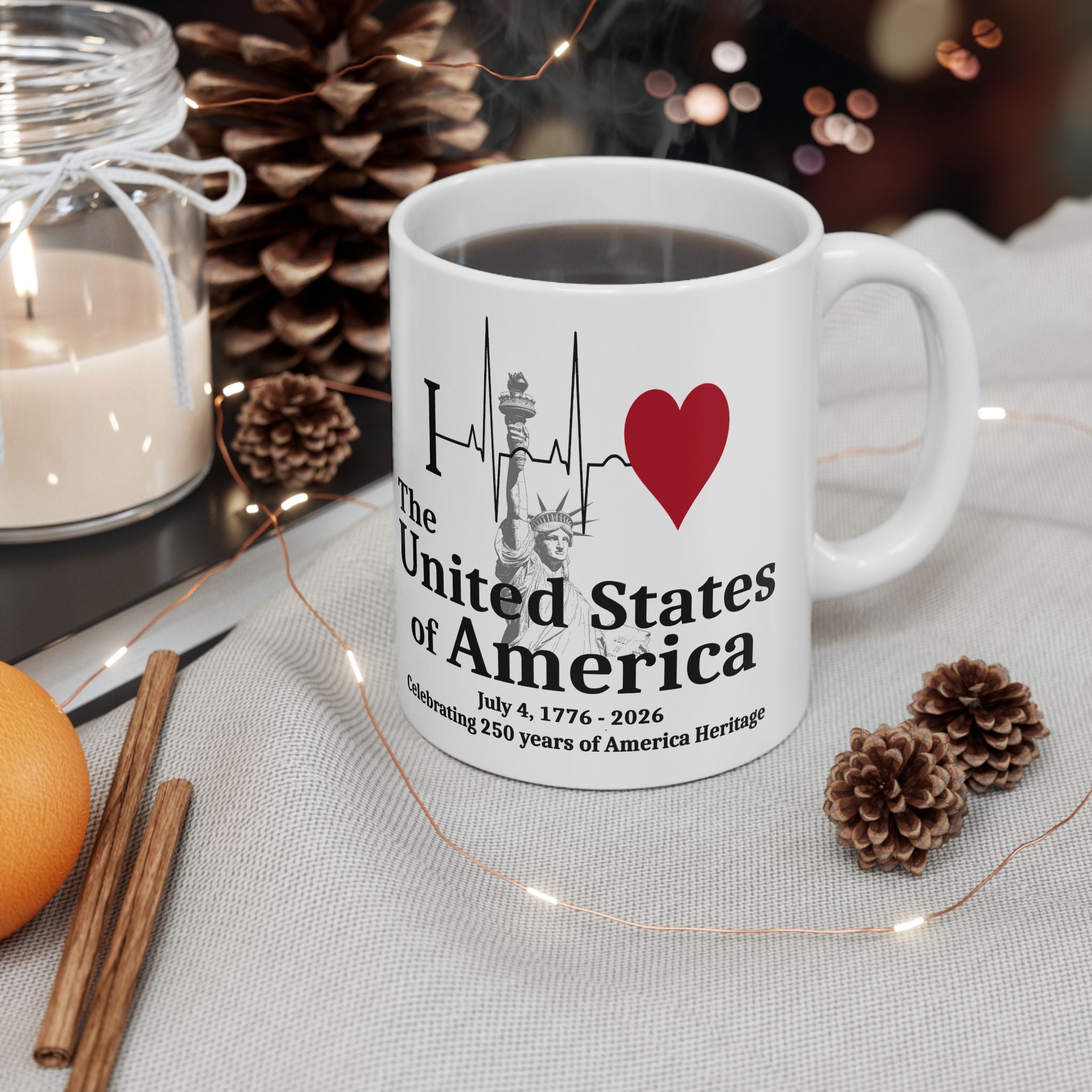I ❤️ The United States of America — Lady Liberty w/Torch Mug