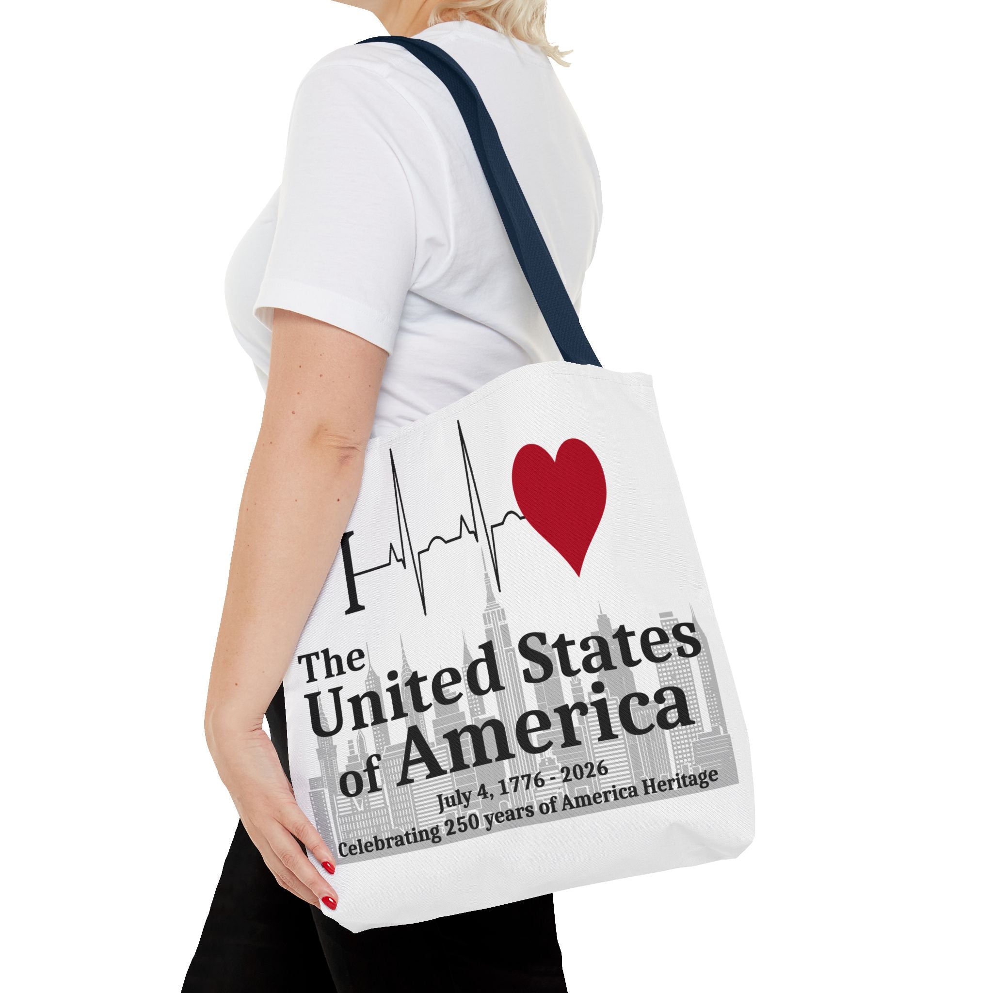 I Love The United States of America 250th Anniversary Patriotic Tote Bag
