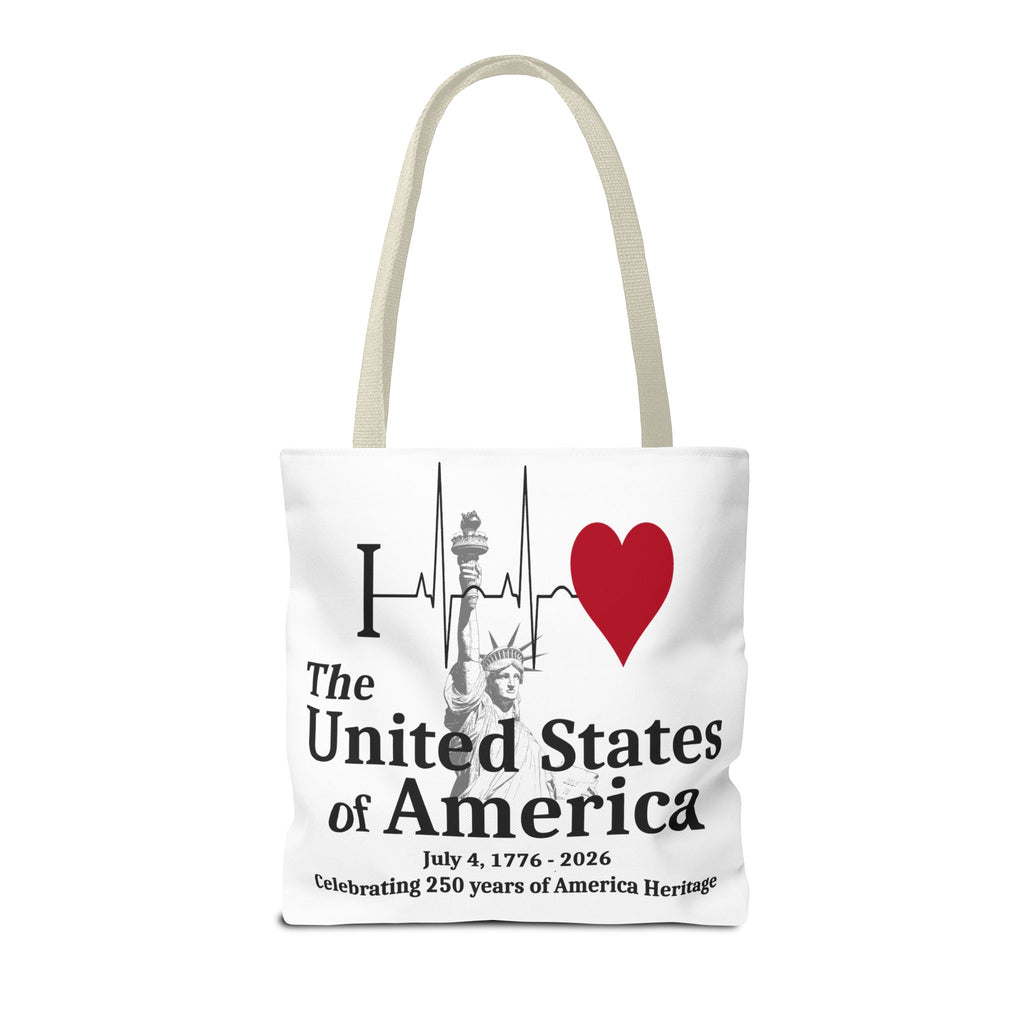 I Love The United States of America 250th Anniversary Patriotic Tote Bag
