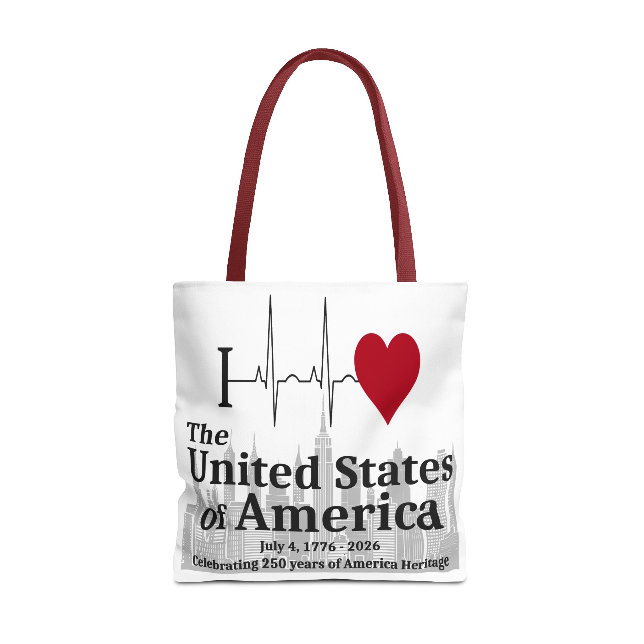 I Love The United States of America 250th Anniversary Patriotic Tote Bag