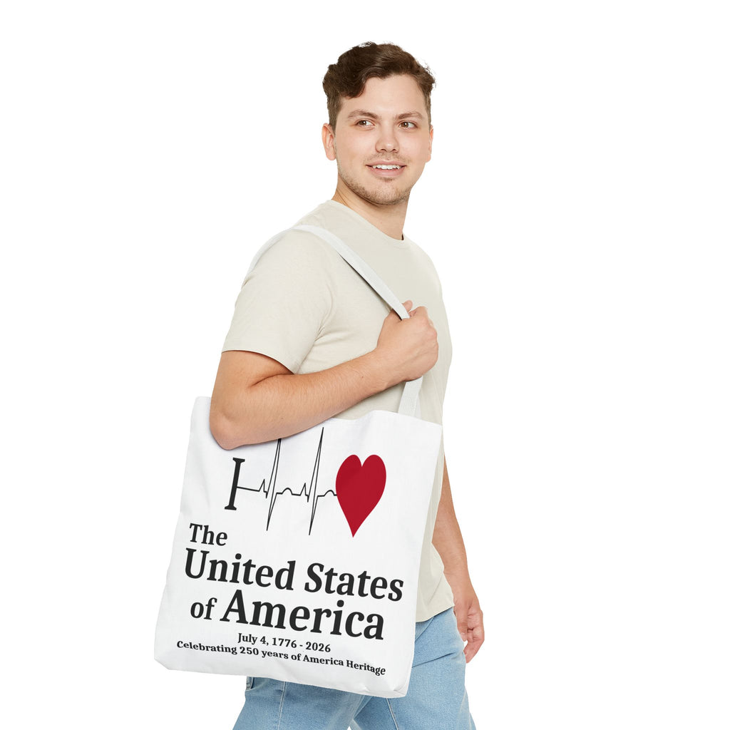I Love The United States of America 250th Anniversary Patriotic Tote Bag