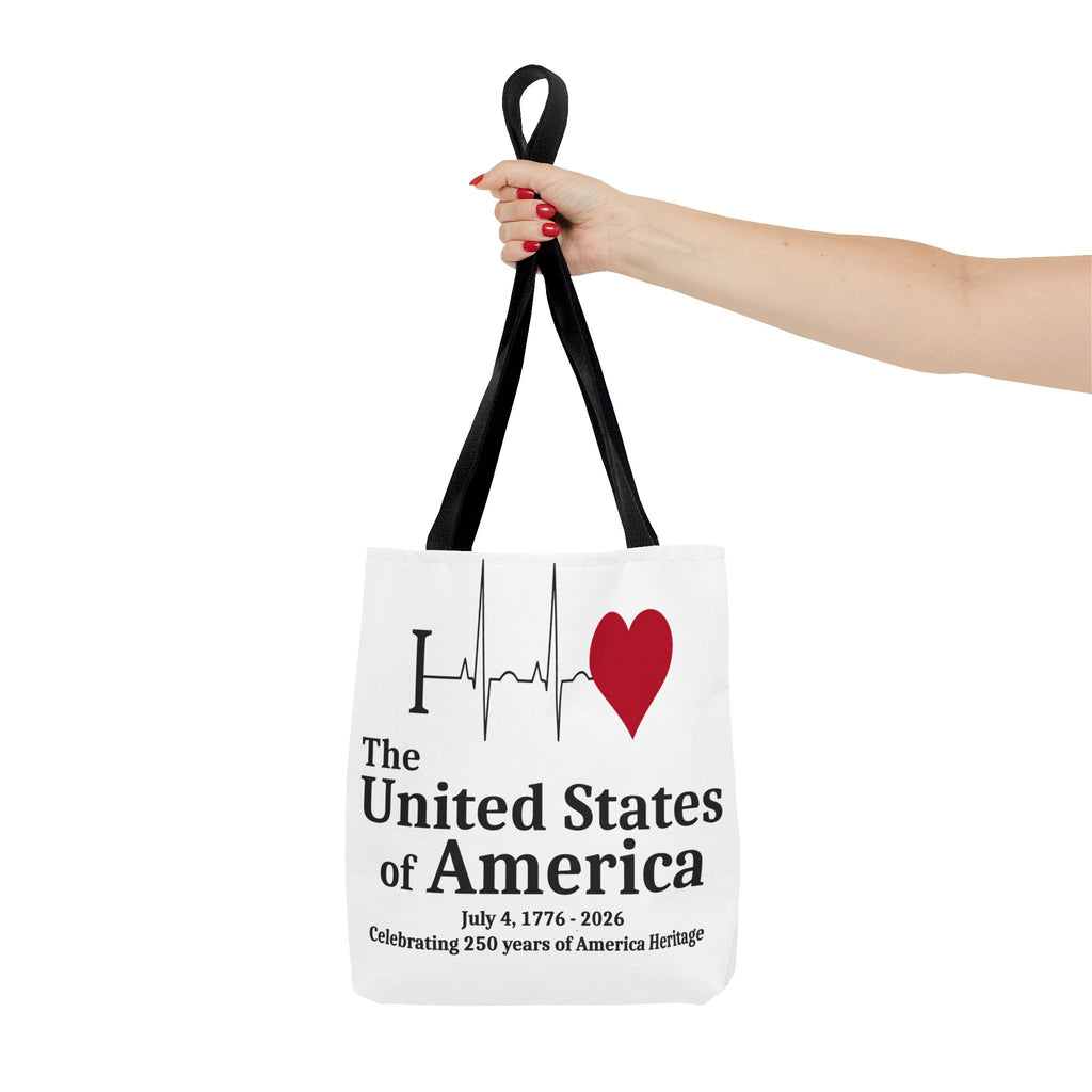 I Love The United States of America 250th Anniversary Patriotic Tote Bag