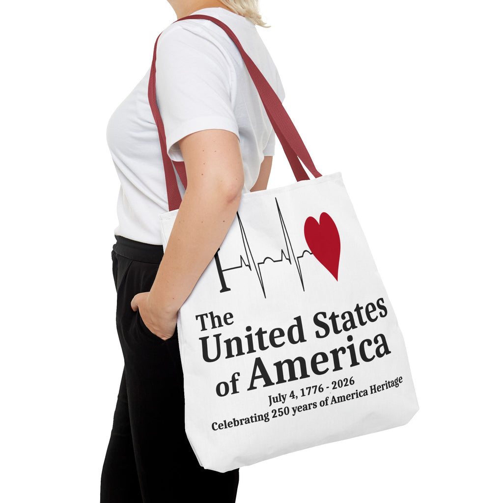 I Love The United States of America 250th Anniversary Patriotic Tote Bag