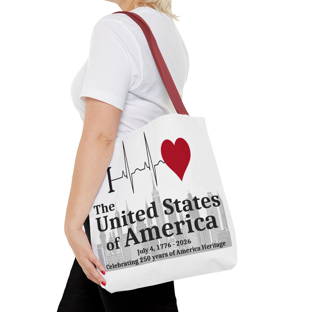 I Love The United States of America 250th Anniversary Patriotic Tote Bag