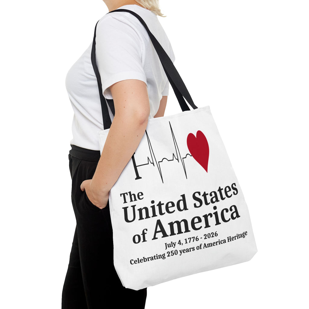 I Love The United States of America 250th Anniversary Patriotic Tote Bag
