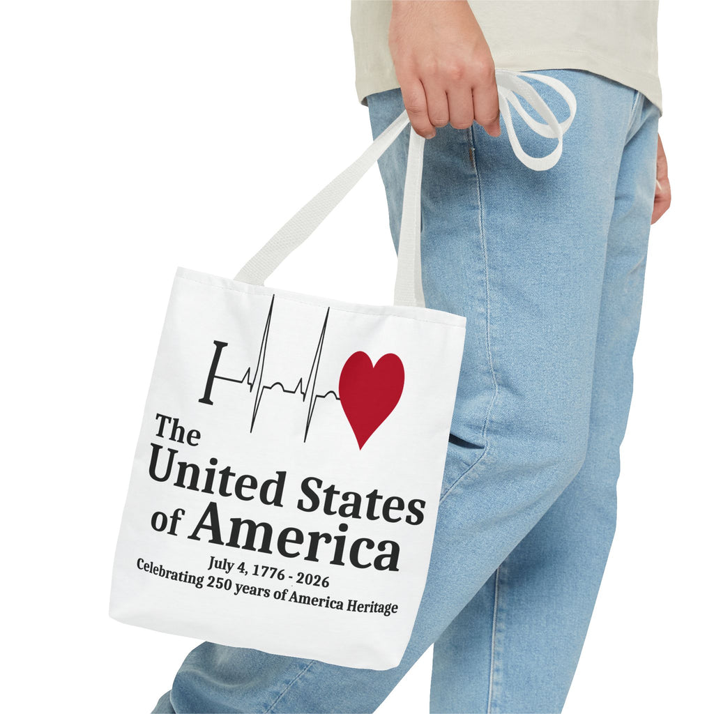 I Love The United States of America 250th Anniversary Patriotic Tote Bag