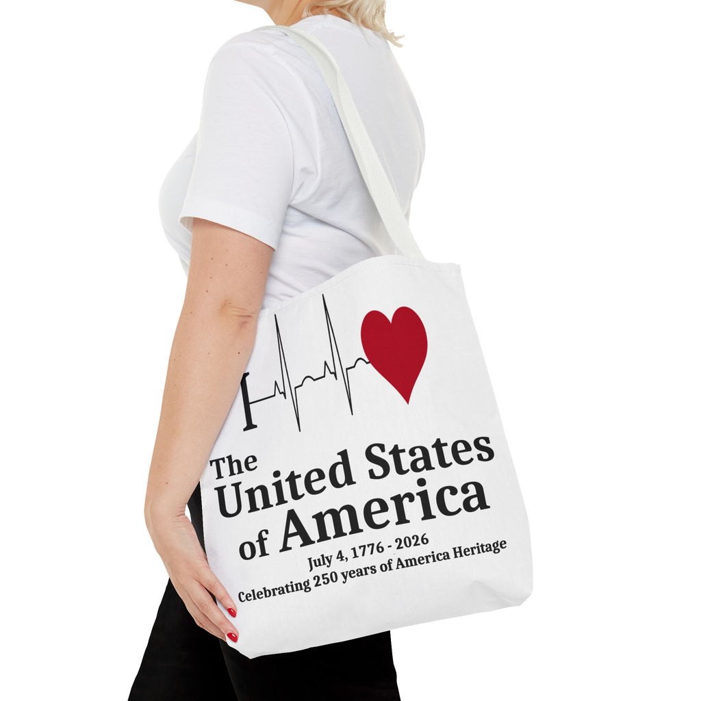 I Love The United States of America 250th Anniversary Patriotic Tote Bag