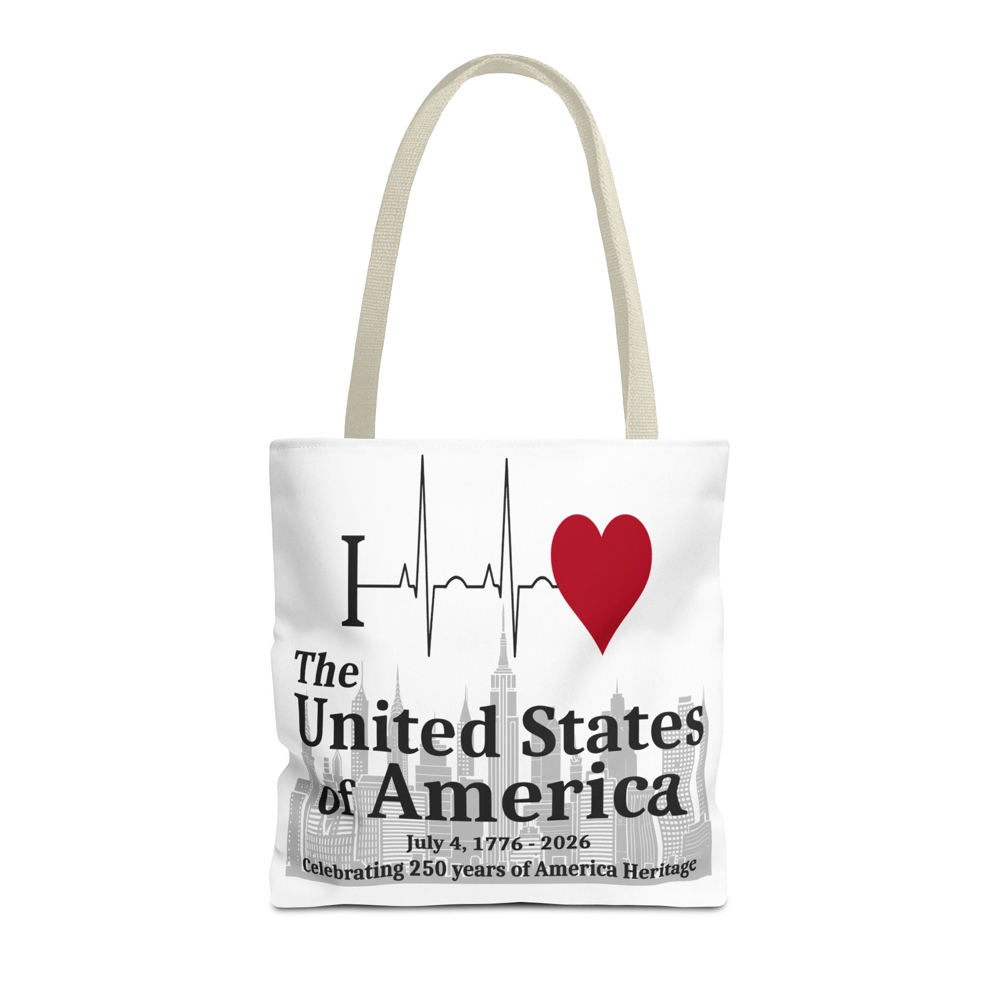 I Love The United States of America 250th Anniversary Patriotic Tote Bag