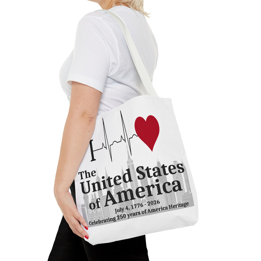 I Love The United States of America 250th Anniversary Patriotic Tote Bag