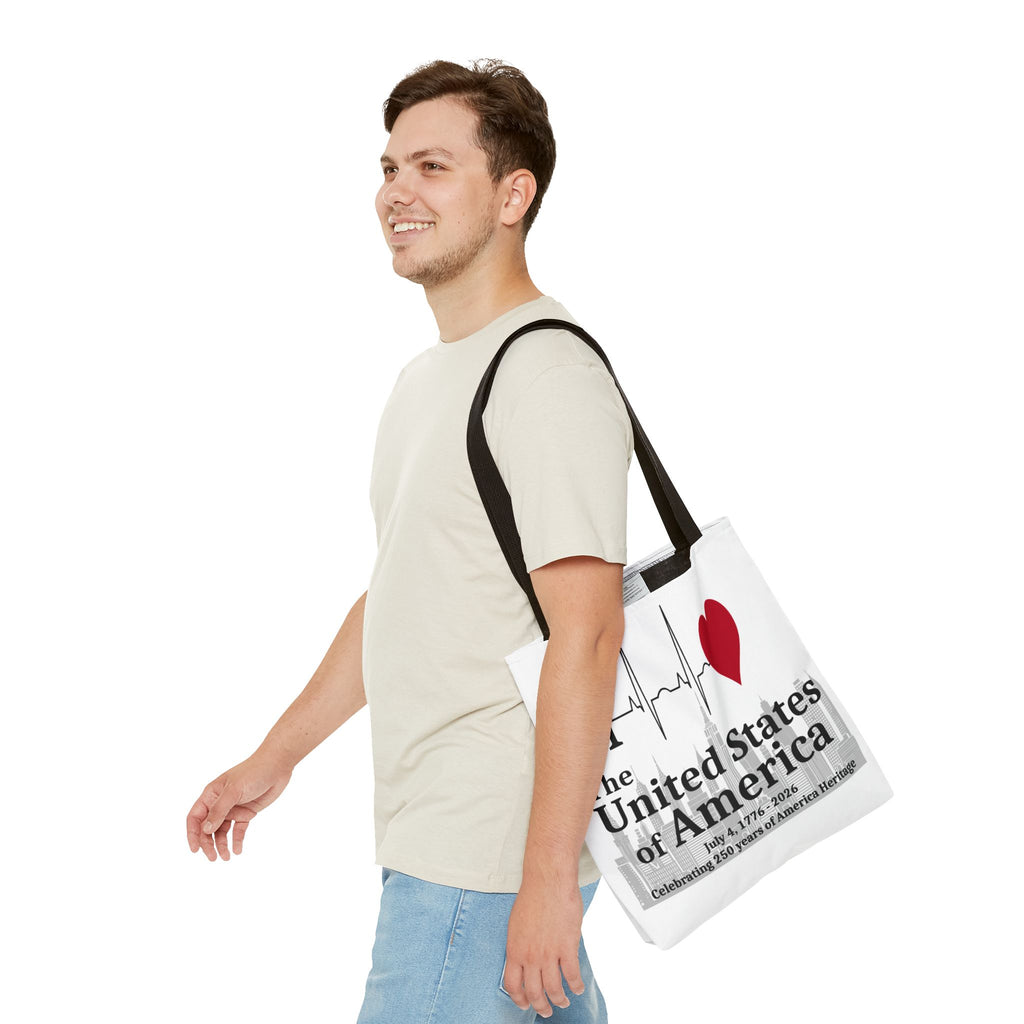 I Love The United States of America 250th Anniversary Patriotic Tote Bag