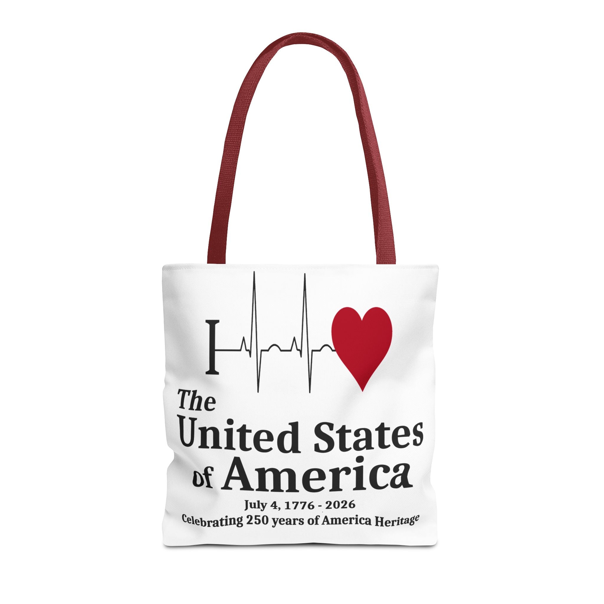 I Love The United States of America 250th Anniversary Patriotic Tote Bag