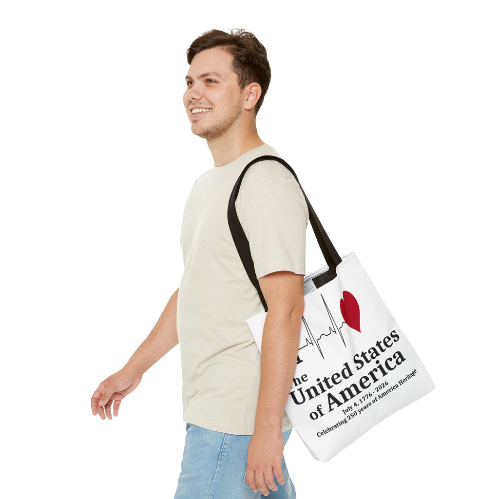 I Love The United States of America 250th Anniversary Patriotic Tote Bag