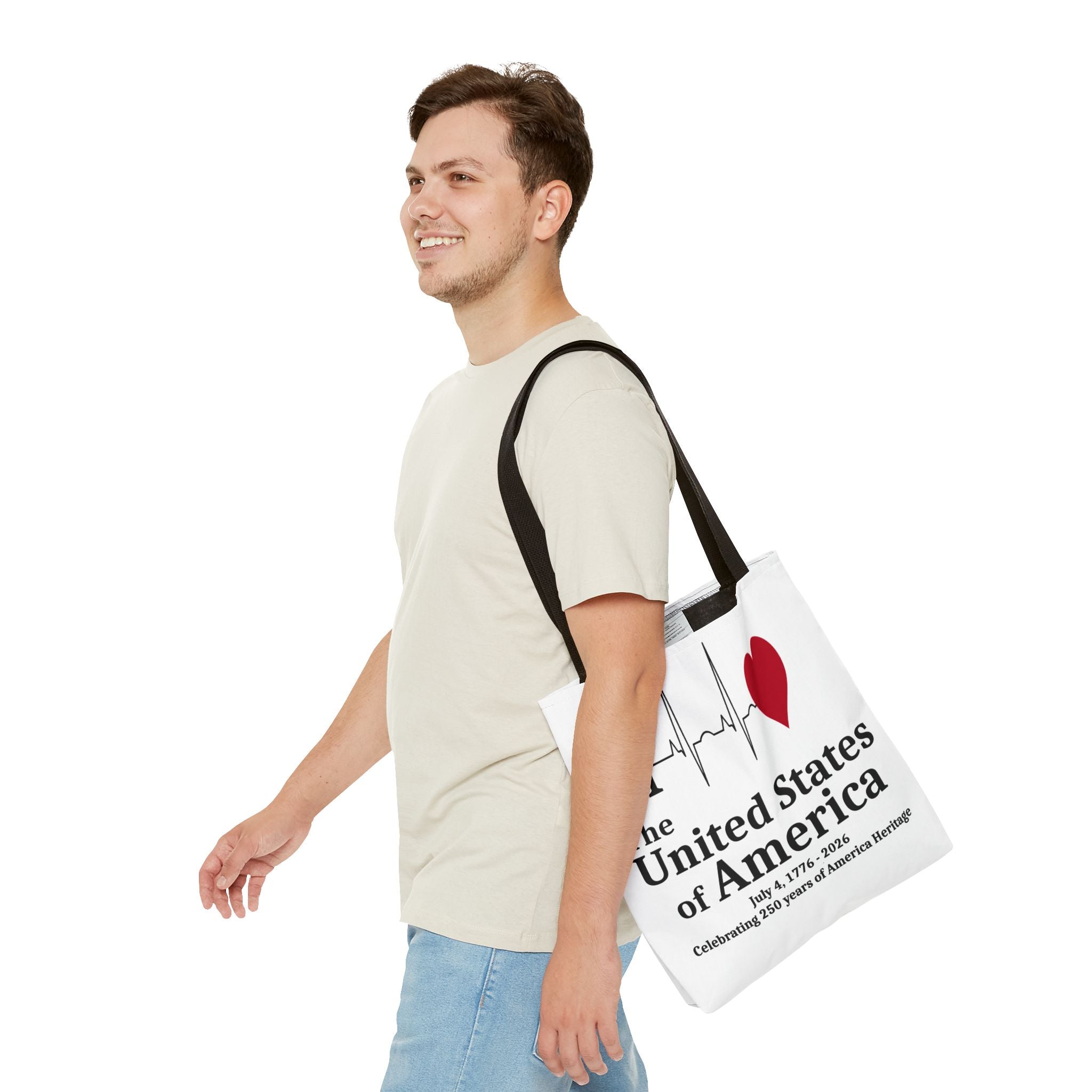 I Love The United States of America 250th Anniversary Patriotic Tote Bag