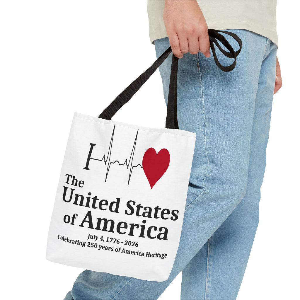 I Love The United States of America 250th Anniversary Patriotic Tote Bag