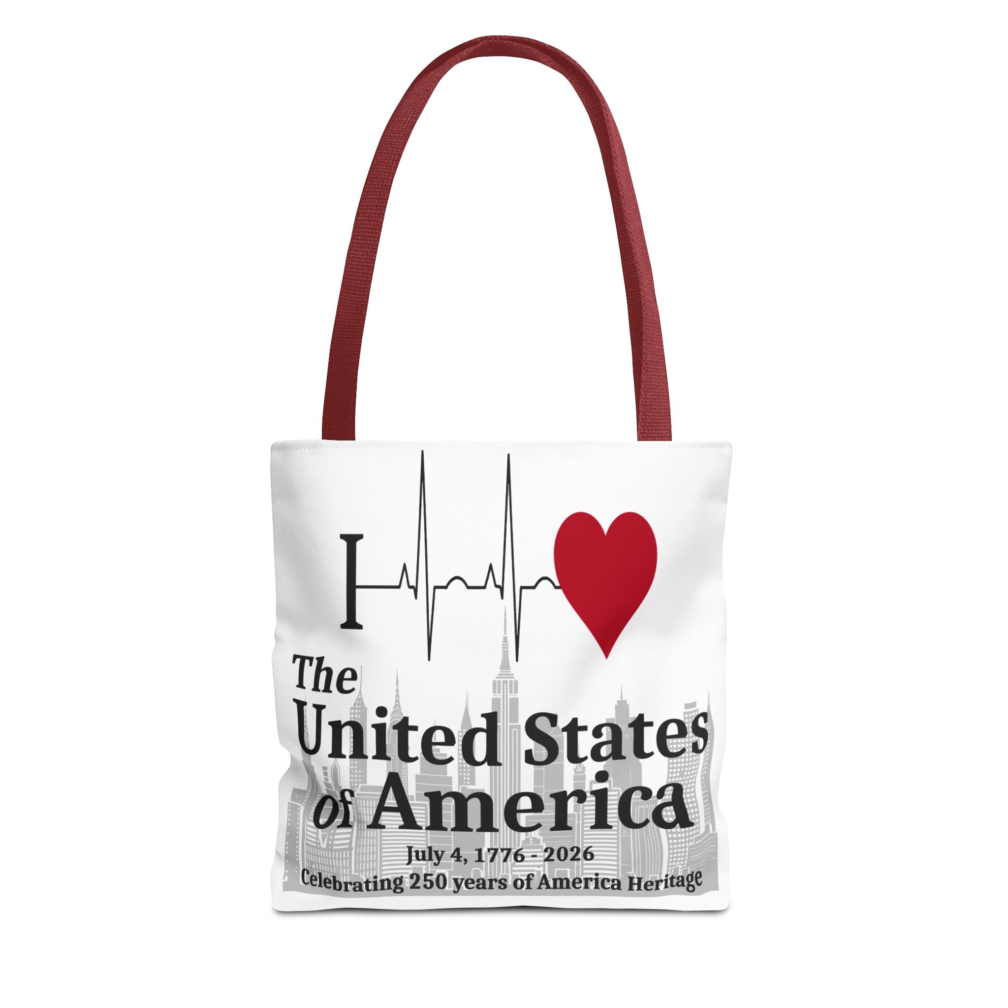 I Love The United States of America 250th Anniversary Patriotic Tote Bag