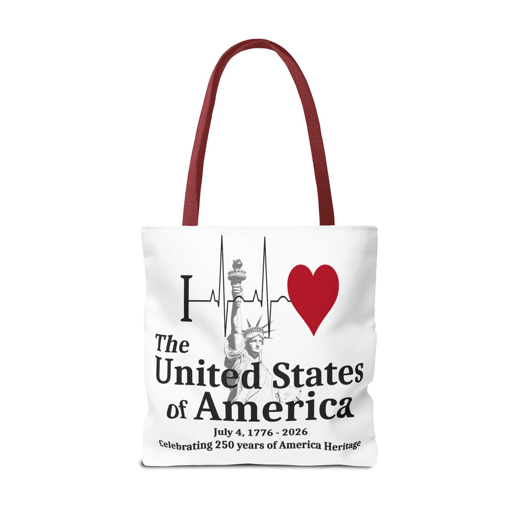 I Love The United States of America 250th Anniversary Patriotic Tote Bag
