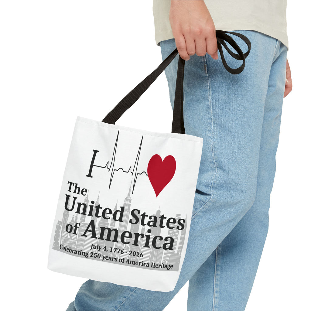 I Love The United States of America 250th Anniversary Patriotic Tote Bag