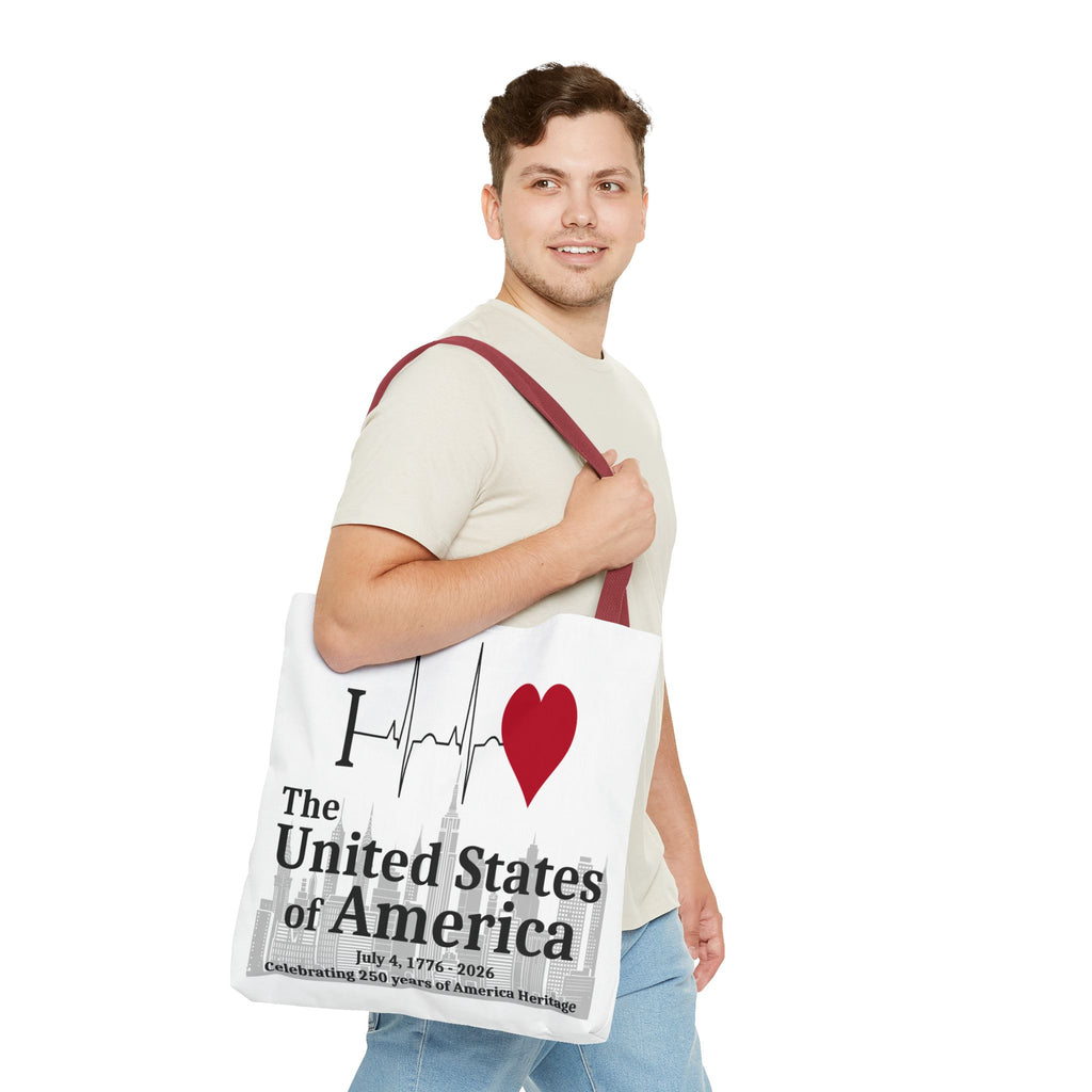 I Love The United States of America 250th Anniversary Patriotic Tote Bag