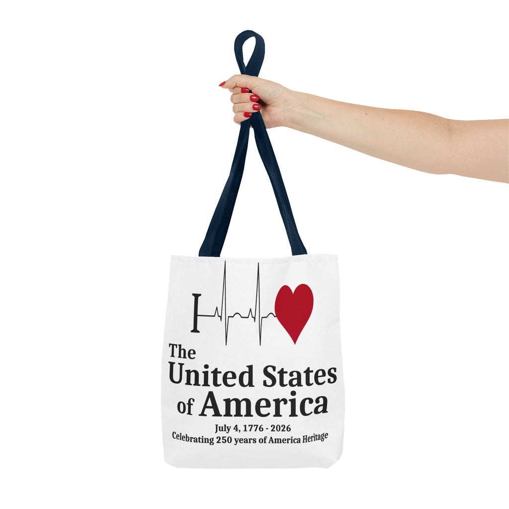 I Love The United States of America 250th Anniversary Patriotic Tote Bag