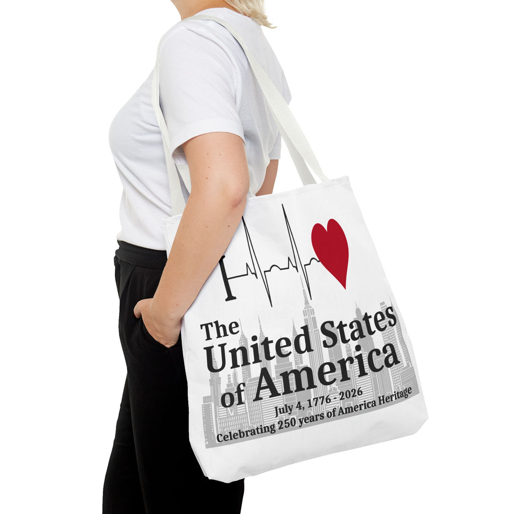 I Love The United States of America 250th Anniversary Patriotic Tote Bag