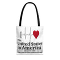 I Love The United States of America 250th Anniversary Patriotic Tote Bag