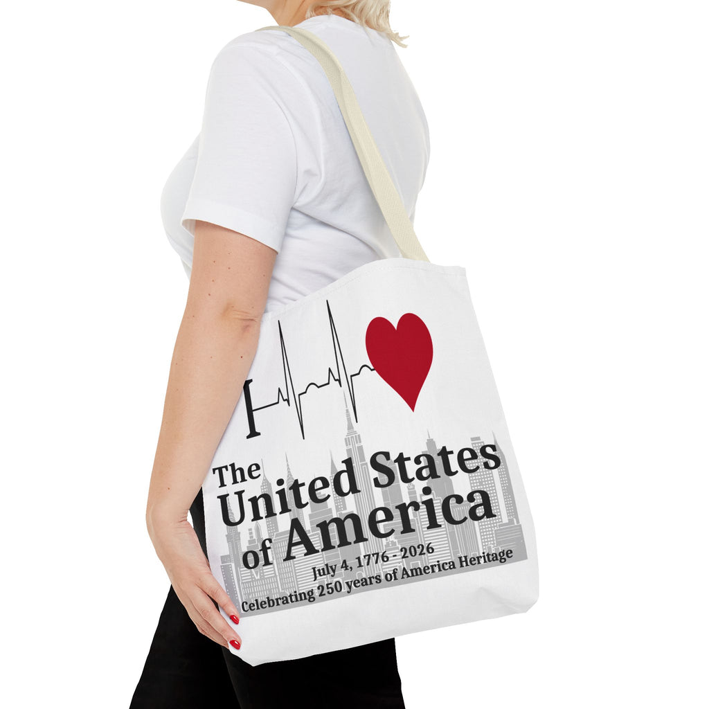 I Love The United States of America 250th Anniversary Patriotic Tote Bag